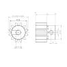Pignon acier 12 dents module 1 pour arbre Ø3.2mm