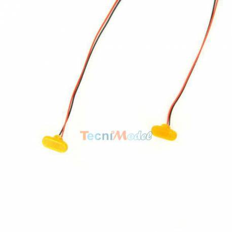Pair of orange side lights 8x4mm 7.2V - 12V