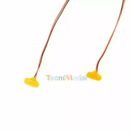 Paire de feux latéraux oranges 8x4mm 7,2V - 12V