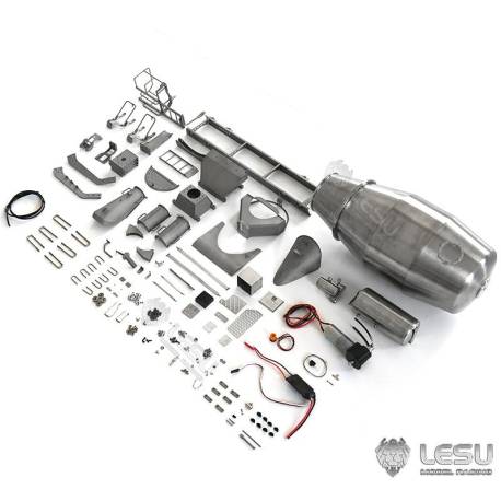 Toupie à béton 1/14 LESU pour camion RC porteur à 3 essieux - LESU LS-A0029