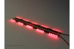 Paire de rampe lumineuse rouge Backfire 5 x 5 leds PistenKing