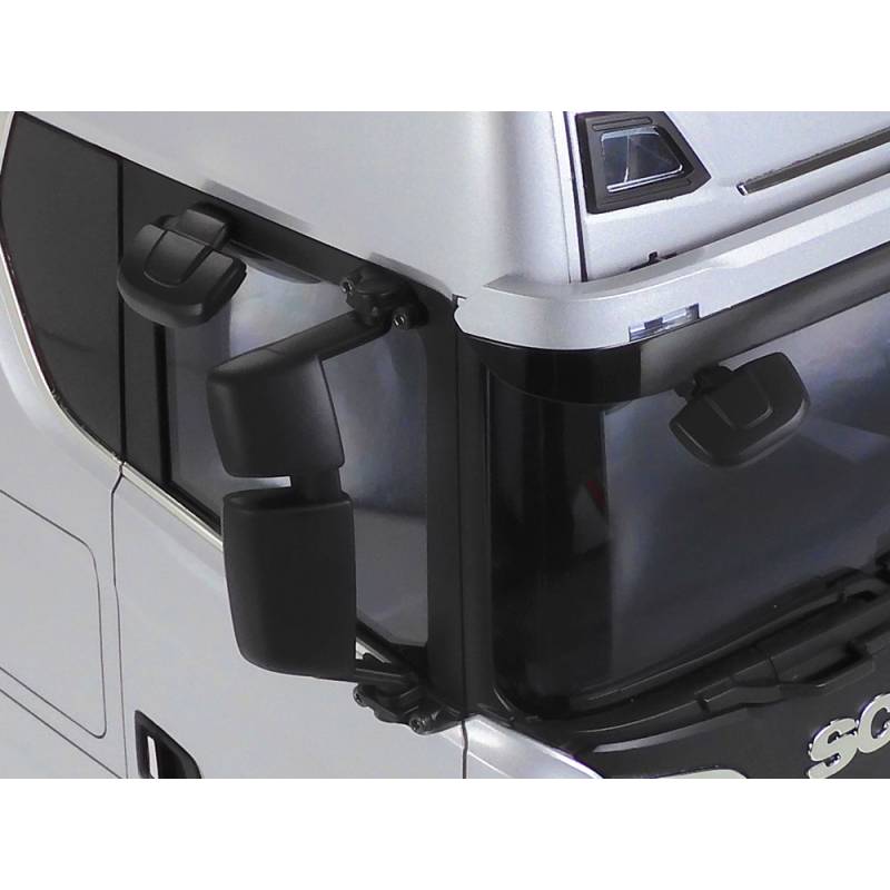 Pack Complet Camion RC Tamiya Scania 770 S V8 6x4 1/14 Aluminium Brillant TS-17 avec lumières et sons