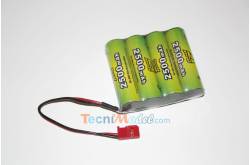 PACK Rx S 4.8V/AP-2500AA prise Futaba