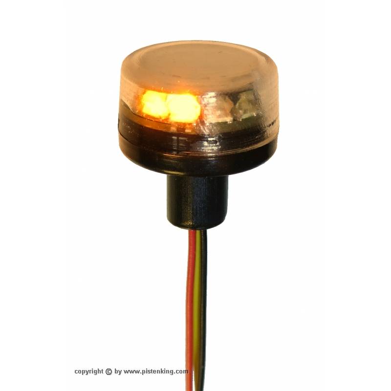 Gyrophare orange plat Ø10mm - Pistenking RKLED-O