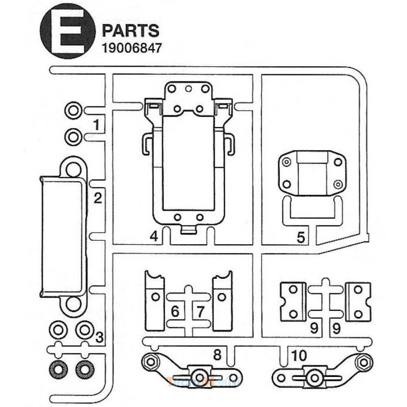 Set of Tamiya E and Y Parts for Volvo Tamiya Tow Truck