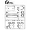 Set of Tamiya E and Y Parts for Volvo Tamiya Tow Truck