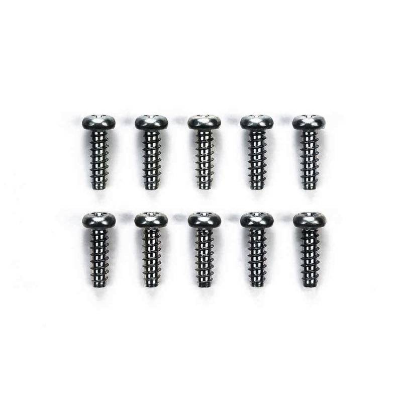 10 Vis taraudeuses 3x10mm foncées à tête bombée - TAMIYA 9804392