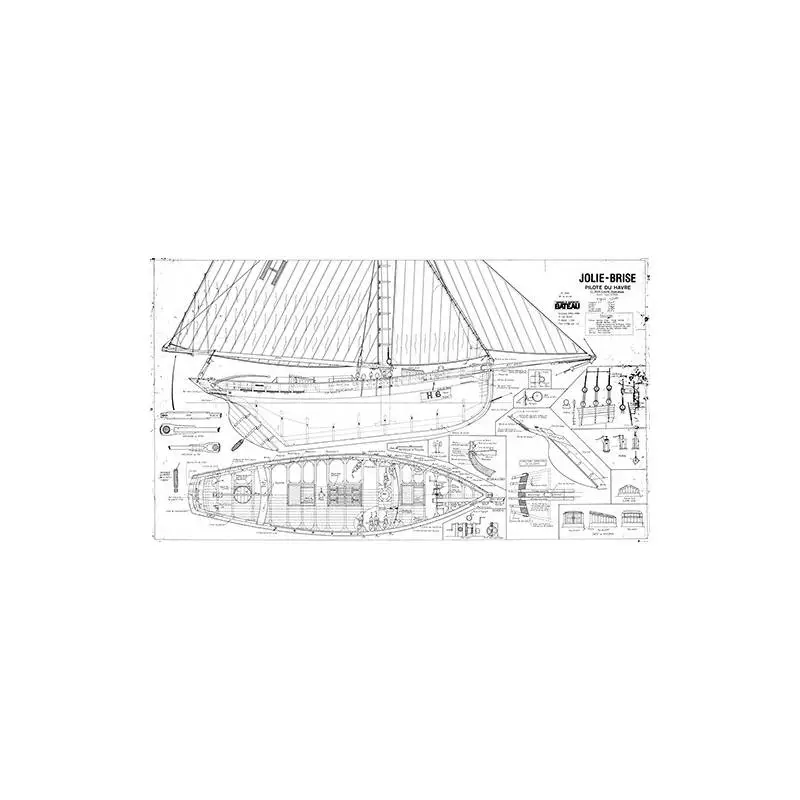"Jolie Brise" Pilot Cutter 1/20 MRB Blueprints