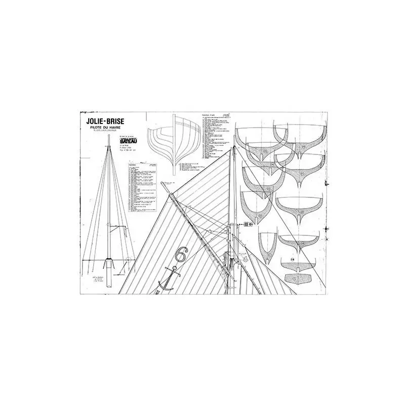 "Jolie Brise" Pilot Cutter 1/20 MRB Blueprints