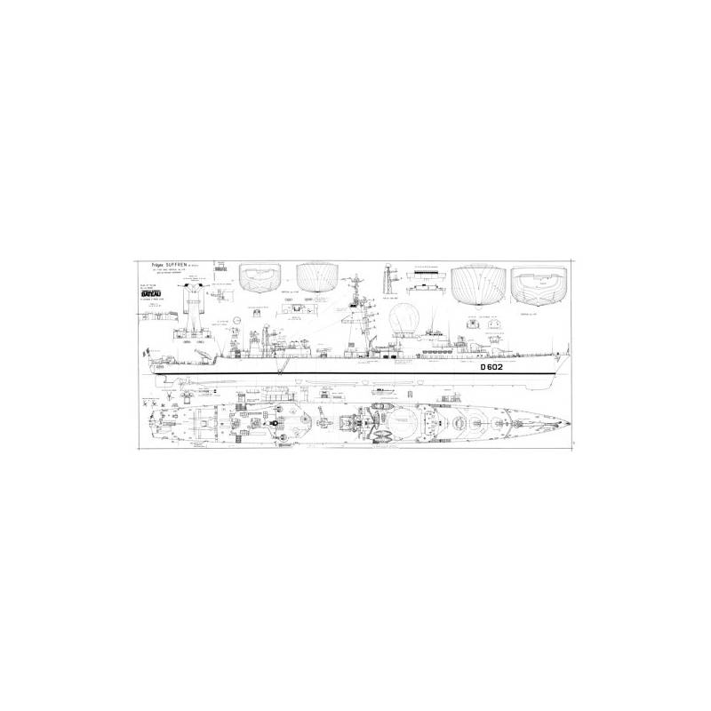 "Suffren" French Frigate 1/100 and 1/75 MRB Blueprints