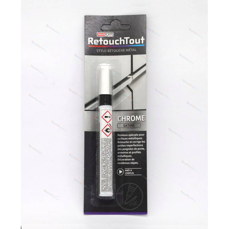 Stylo retouche métal chrome satiné 6ml SOLOPLAST