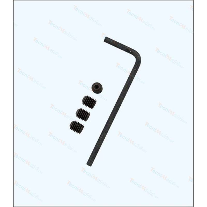 Lot de 4 vis STHC M3x4 avec clé 6 pans 1,5mm - Raboesch rb352-01