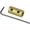 Rigid brass coupling for Ø6mm/Ø8mm shafts - MFA 919D1/6