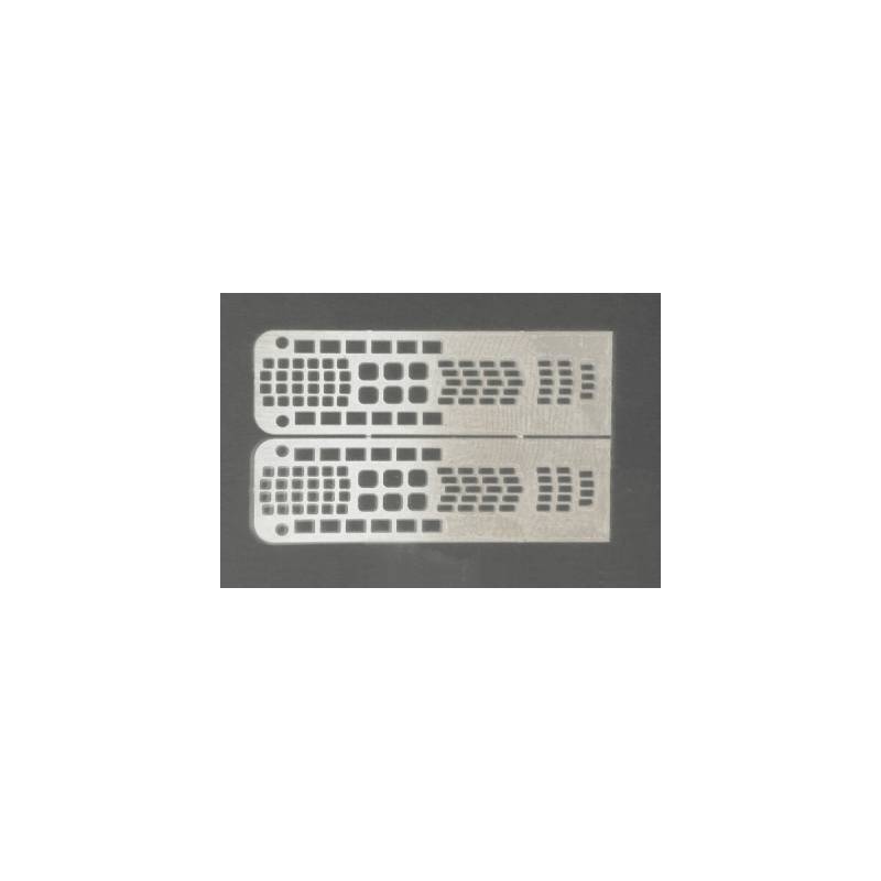 Inserts en métal pour l'intérieur des feux arrière du Volvo FH16 Tamiya
