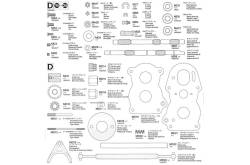 Sachet de pièces D pour Arocs Tamiya 56357