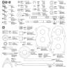 Sachet de pièces D pour Arocs Tamiya 56357