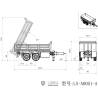 Hydraulic 2-axle dump trailer 1/14 Lesu (Model A) - Lesu LS-A0051-A