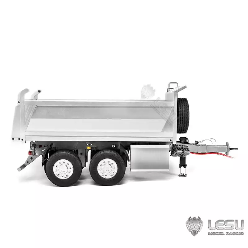 Remorque benne hydraulique à 2 essieux centraux 1/14 Lesu (Modèle C) - Lesu LS-A0051-C