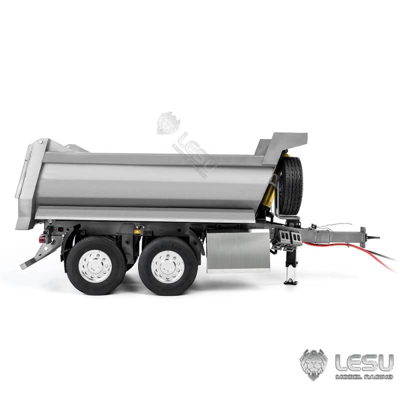 Remorque benne hydraulique à 2 essieux centraux 1/14 Lesu (Modèle D) - Lesu LS-A0051-D