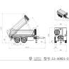 Hydraulic 2-axle dump trailer 1/14 Lesu (Model D) - Lesu LS-A0051-D