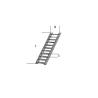 ABS staircase length 300mm scale 1/24