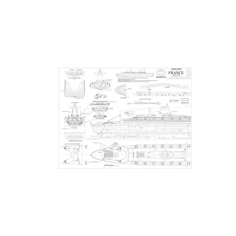 "France" Liner 1/200 MRB Blueprint