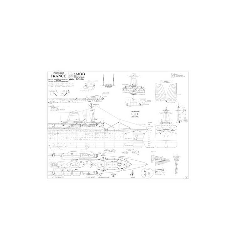 "France" Liner 1/200 MRB Blueprint
