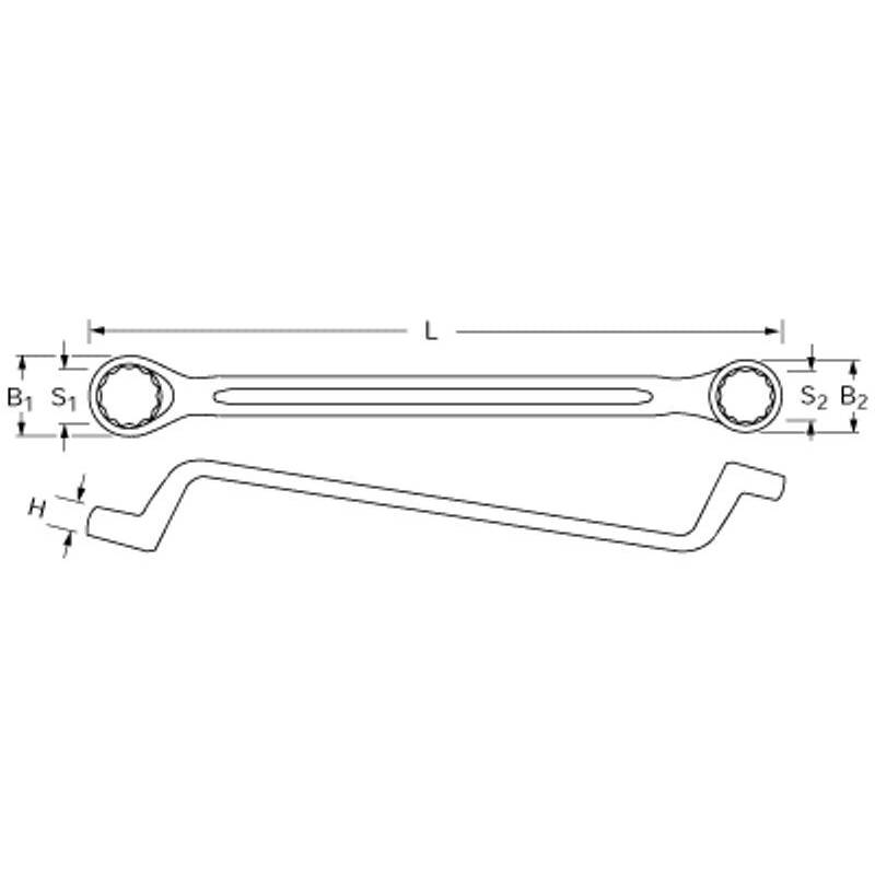 Clé double polygonale 5 x 5,5 mm Proxxon 23868