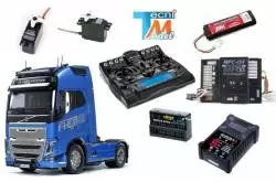 Tamiya RC Truck Volvo FH16 Globetrotter XL 750 4X2 1/14 56375 with lights and sounds and 14-channel LCD radio (Complete Pack)