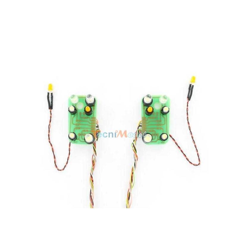2 platines de leds pour feux avant de MAN Tamiya ( 7.2v - 12v )