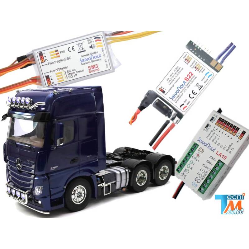 Pack Modules Servonaut S22/SM3/LA10 pour Actros Tamiya en 7.2v.