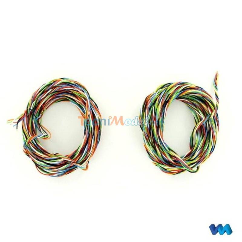 2 Bundles of 6 thin cables of 1 meter for lights - VEROMA 191538