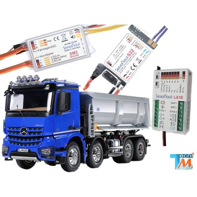 Pack Modules Servonaut S22/SM3/LA10 pour AROCS Benne 8x4 Tamiya en 7.2v