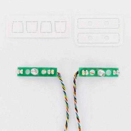 2 Platines de leds 12V pour feux arrières de Scania R Tamiya - S-Hobby 40705