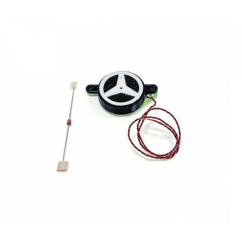 White illuminated Mercedes star logo for Actros 7.2V-12V - S-Hobby 40868