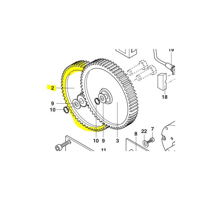 Pignon pour Raboteuse Proxxon DH40 27040-07-03