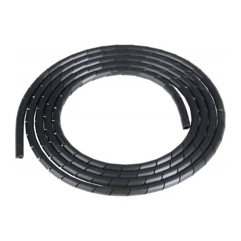 Tube spiralé Ø3,7mm/Ø5mm noir pour câblage - 2 mètres - KAVAN 61104