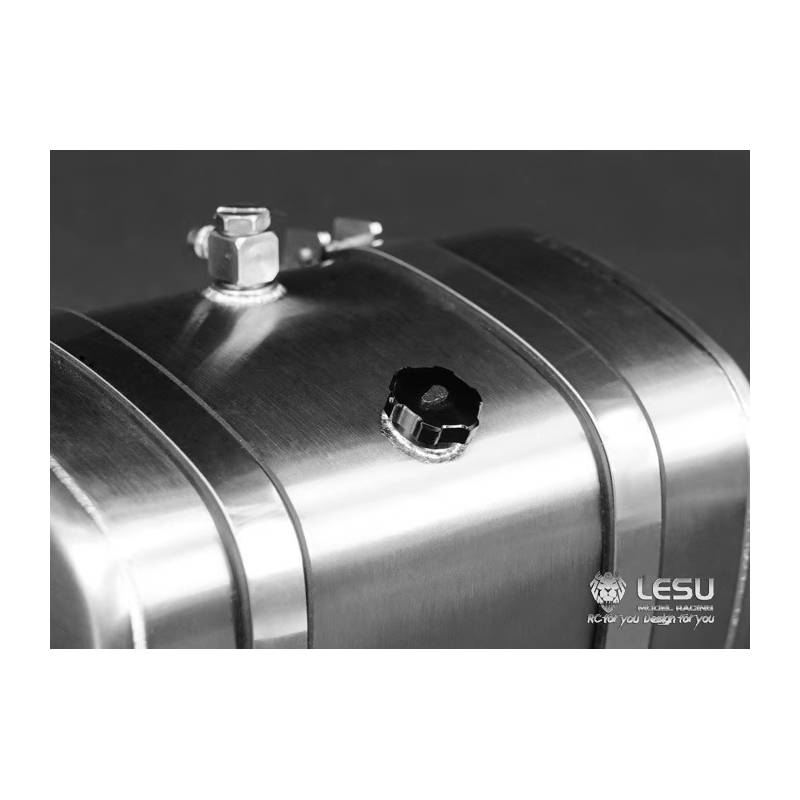 Réservoir en inox de 85mm pour camion radiocommandé 1/14 - LESU G-6139-85