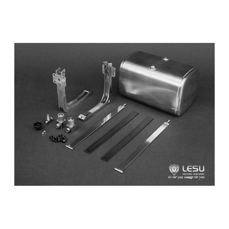 Réservoir en inox de 85mm pour camion radiocommandé 1/14 - LESU G-6139-85