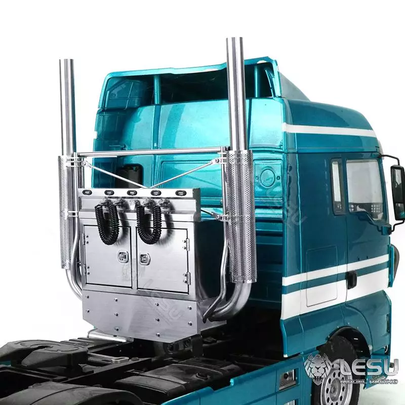 Pot D'échappement Métal LESU 1/14 Pour Tracteur RC TAMIYA - Neuf