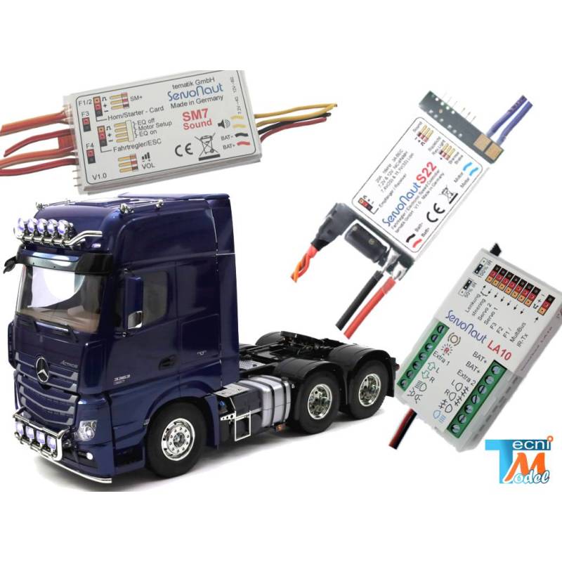 Pack Modules Servonaut S22/SM7/LA10 pour Actros 6x4 Tamiya en 7.2v