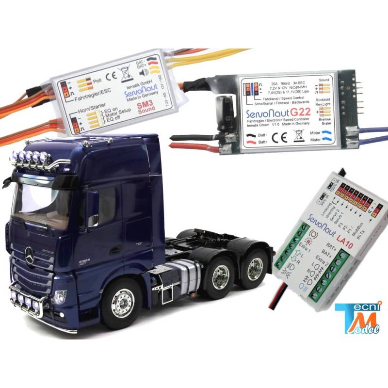 Pack Modules Servonaut G22/SM3/LA10 7.2v pour Actros Tamiya 1/14