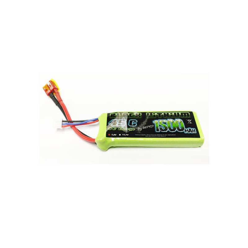 Lipo Black Lithium 1500mAh 45C 2S 7,4V prise T-Dean - Scientific-MHD 9150320