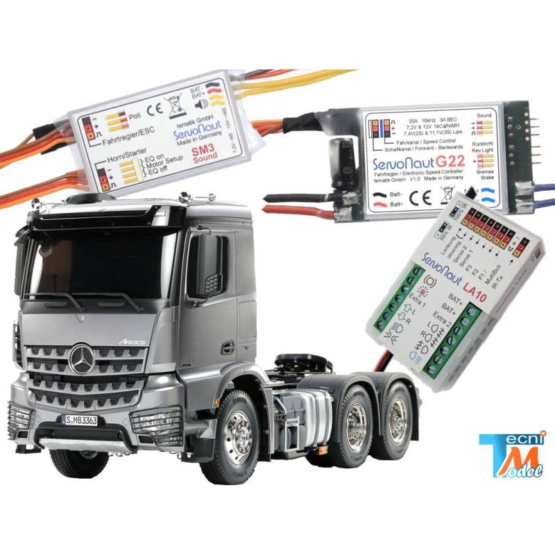 Pack Modules Servonaut G22/SM3/LA10 pour AROCS 6x4 Tamiya en 7.2v.
