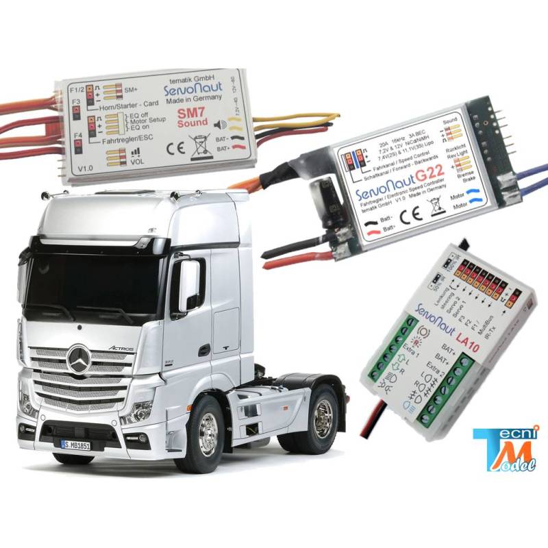 Pack Modules Servonaut G22/SM7/LA10 7.2v pour Actros 4x2 Tamiya (en 7.2v).