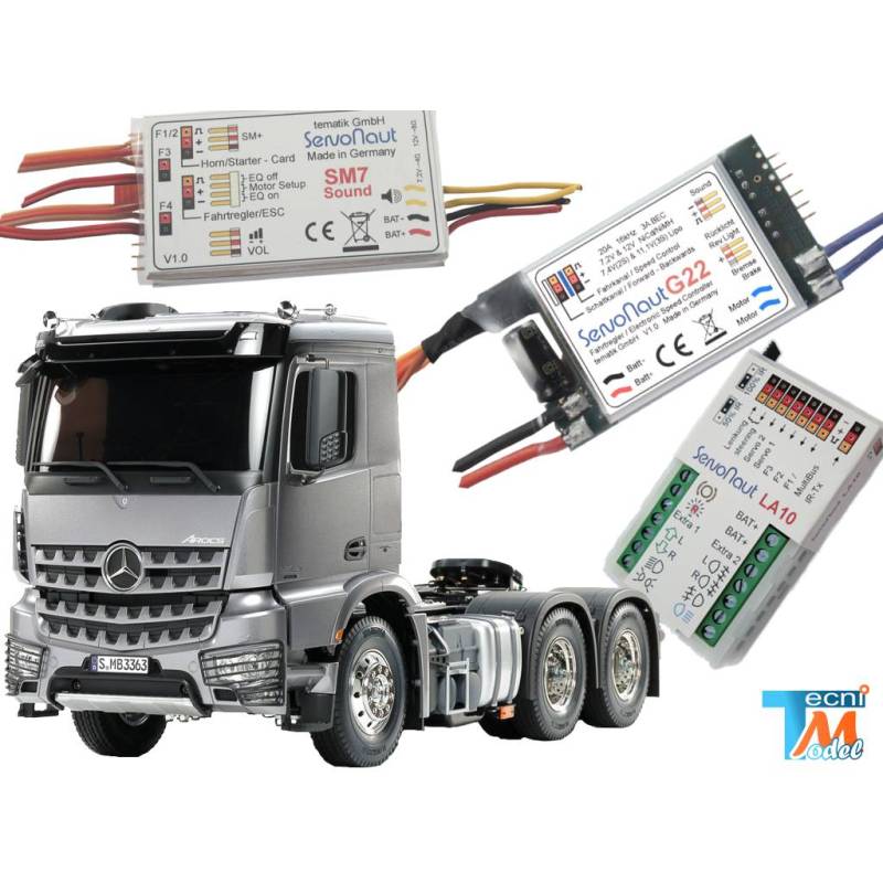 Pack Modules Servonaut G22/SM7/LA10 pour AROCS 6x4 Tamiya (7.2v).
