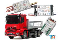 Combo Pack Servonaut Modules G22/SM7/LA10 for Tamiya AROCS 6x4 Tipper RC Trucks (7.2v)