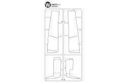 Tamiya W Parts for Volvo FH16 750 XL 4x2 Tamiya (Cabin air deflectors) - TAMIYA 9225243