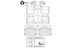 Tamiya Y Parts for Volvo FH16 750 XL 4x2 (Rear mudguard, fifth wheel support) - TAMIYA 9225246