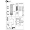 T Parts for Volvo FH16 750 XL 4x2 Tamiya (Antennas, air intake, front mudguards) - TAMIYA 9225245
